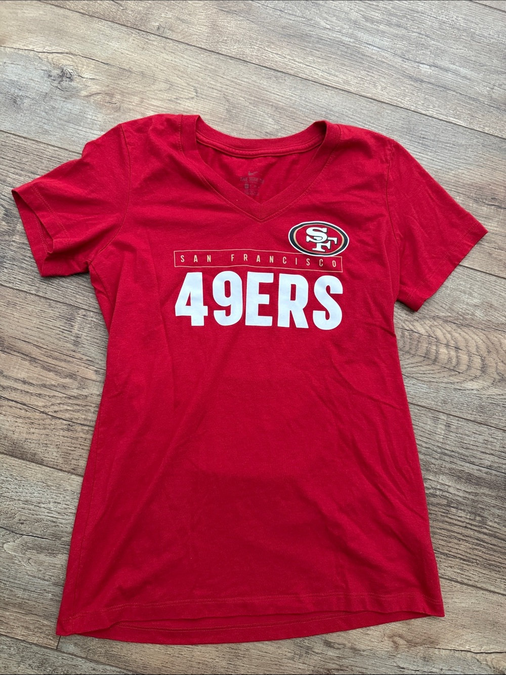 San Francisco 49ERS Red V-Neck Tee S